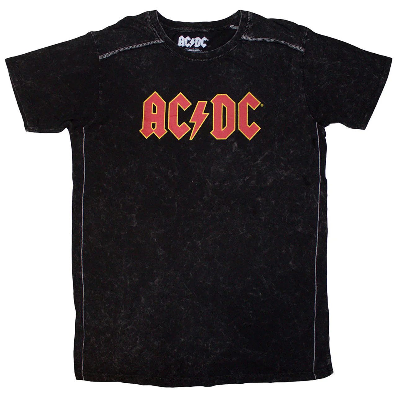 AC/DC Logo Wash Black Large T-Shirt