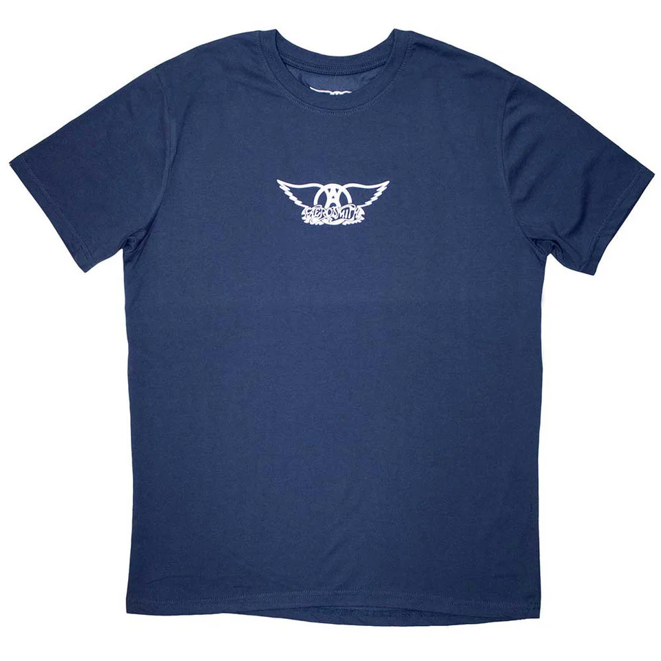 Aerosmith Mini Wings Logo Denim Blue X-Large T-Shirt