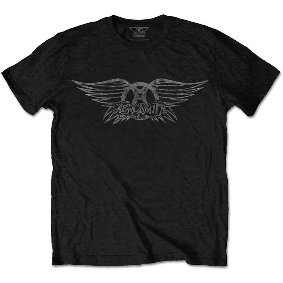 Aerosmith Vintage Logo Black Large T-Shirt