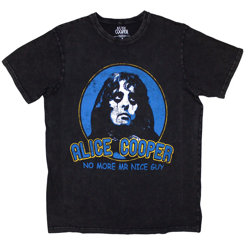 Alice Cooper No More Mr Nice Guy Wash Black Small T-Shirt