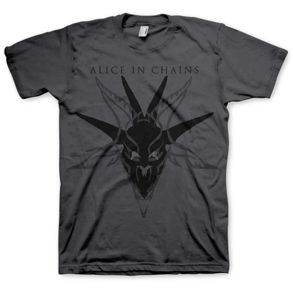 Alice In Chains Black Skull Charcoal Grey XX-Large T-Shirt