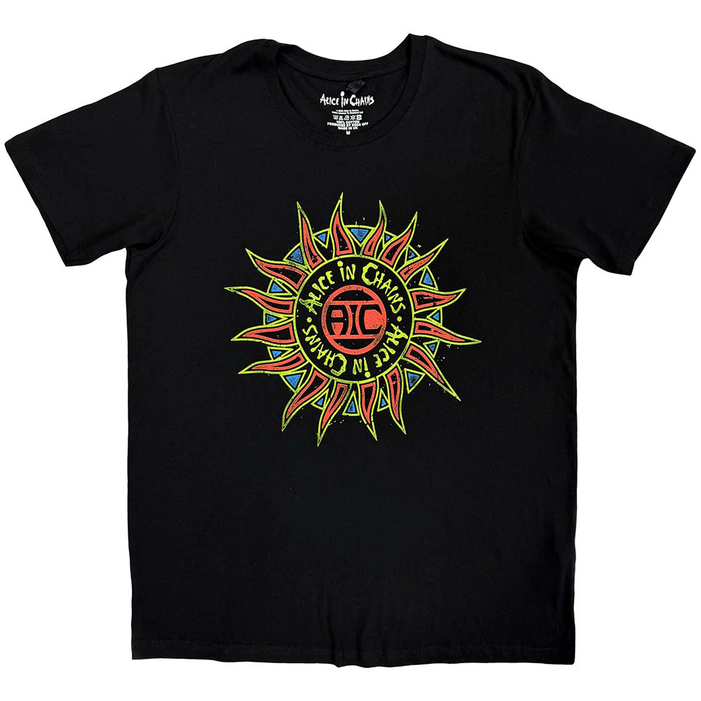 Alice In Chains Sun Logo Black Large T-Shirt