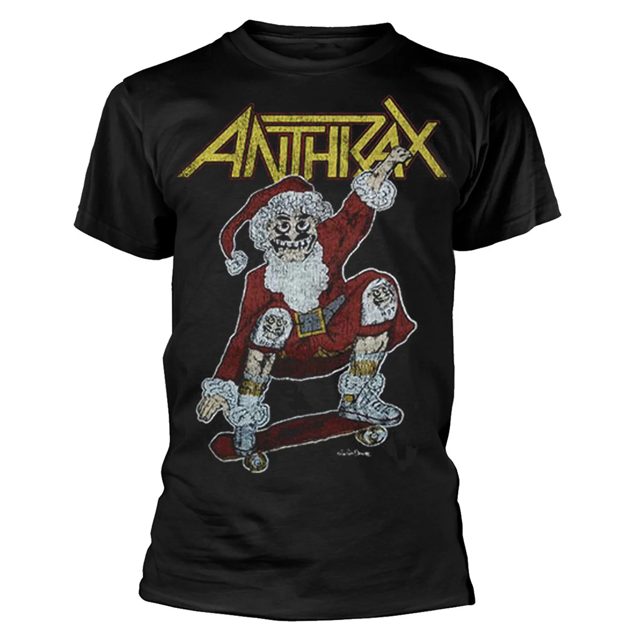 Anthrax Vintage Christmas Black X-Large T-Shirt