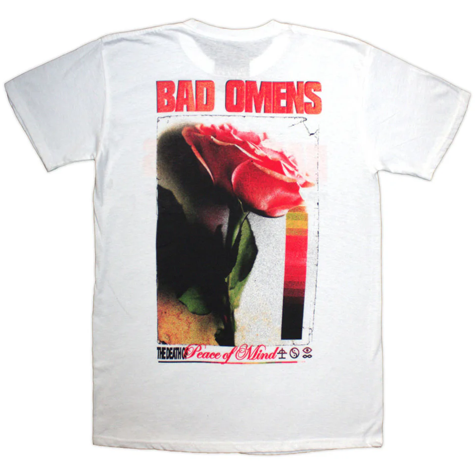 Bad Omens Flower White Large T-Shirt - Image 2