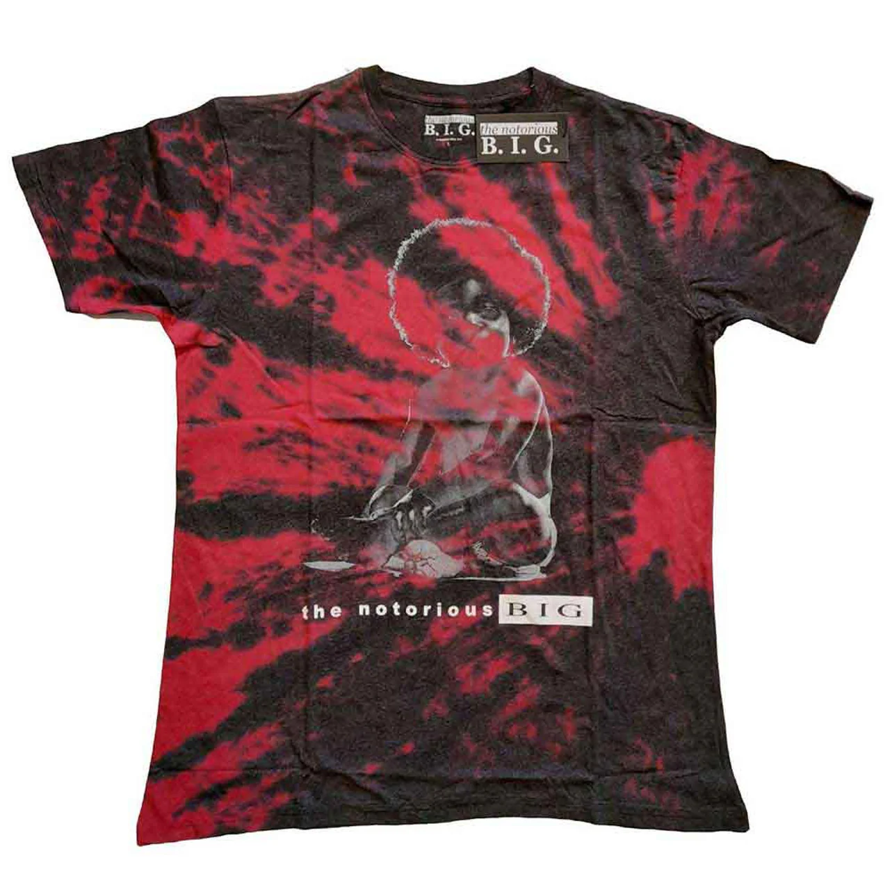 Biggie Smalls Baby Biggie Wash Red X-Large T-Shirt