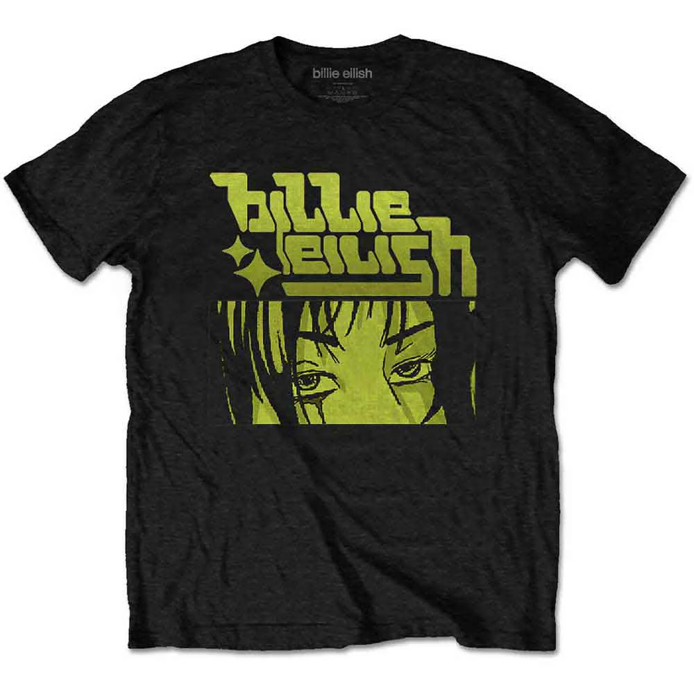 Billie Eilish Anime Logo Black Medium T-Shirt