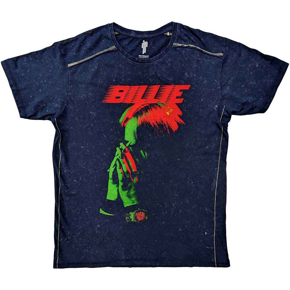 Billie Eilish Hands Face Wash Navy Blue Medium T-Shirt