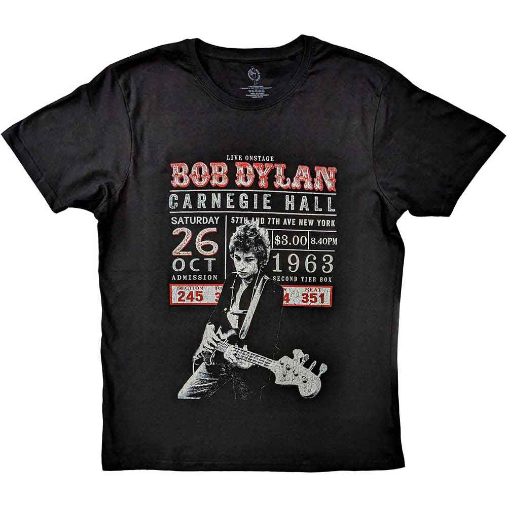 Bob Dylan Carnegie Hall '63 Black XX-Large T-Shirt