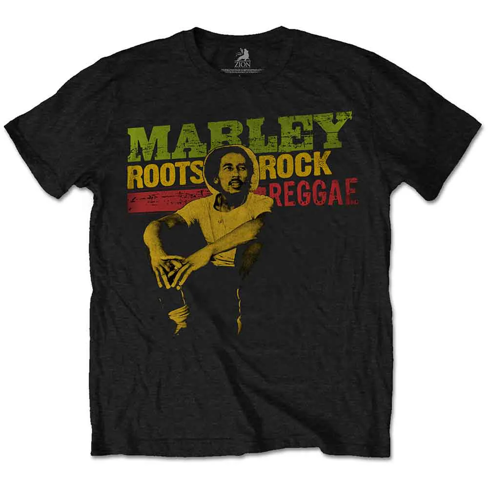 Bob Marley Roots, Rock, Reggae Black XX-Large T-Shirt