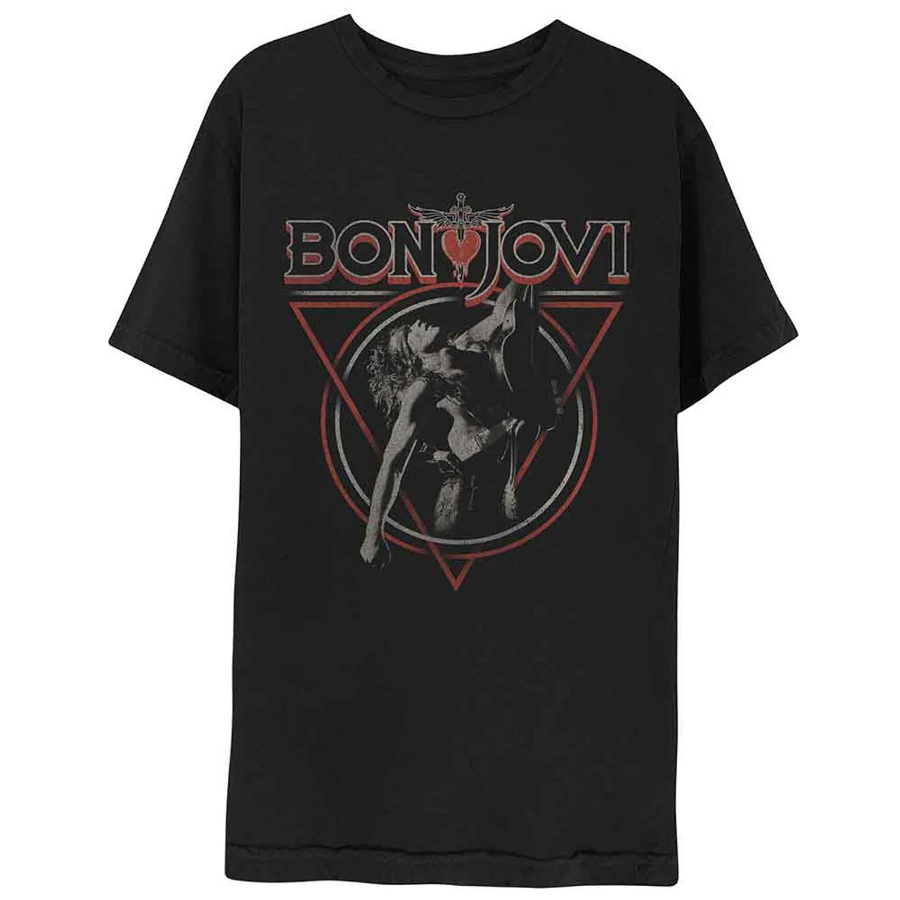 Bon Jovi Triangle Black XX-Large T-Shirt