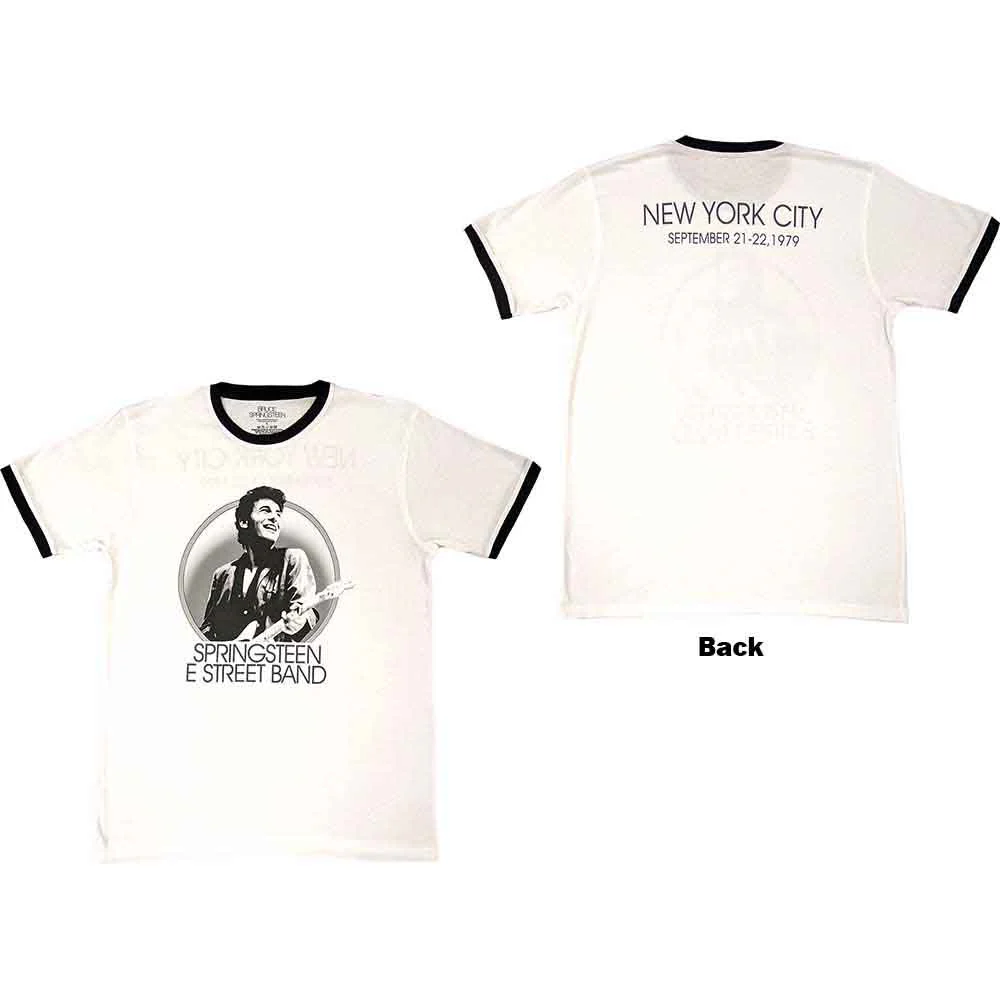 Bruce Springsteen NYC Ringer White XX-Large T-Shirt - Image 3