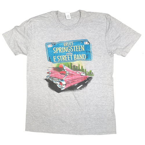 Bruce Springsteen Pink Cadillac Heather Grey X-Large T-Shirt