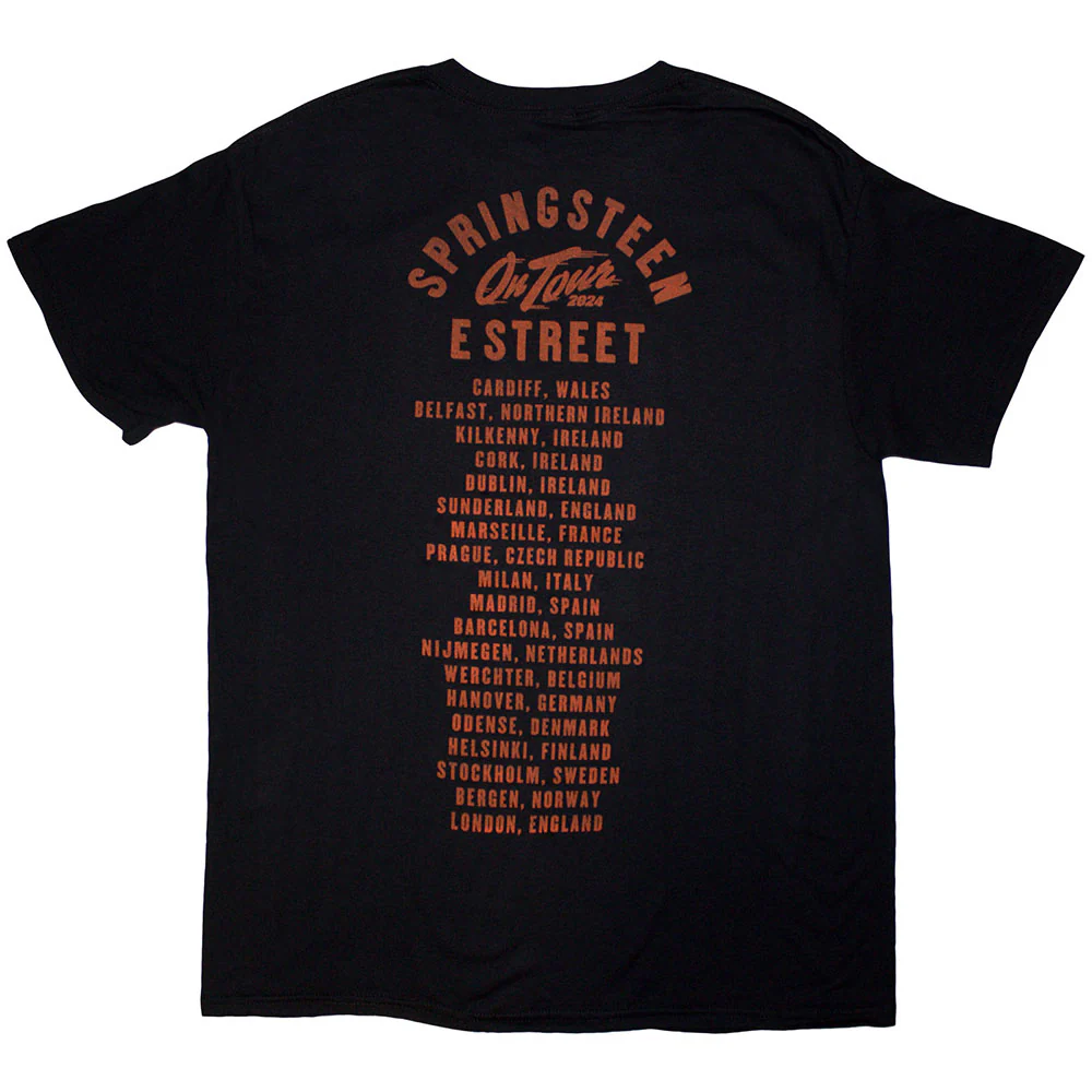 Bruce Springsteen Tour '24 E-Street Photo Black X-Large T-Shirt - Image 2