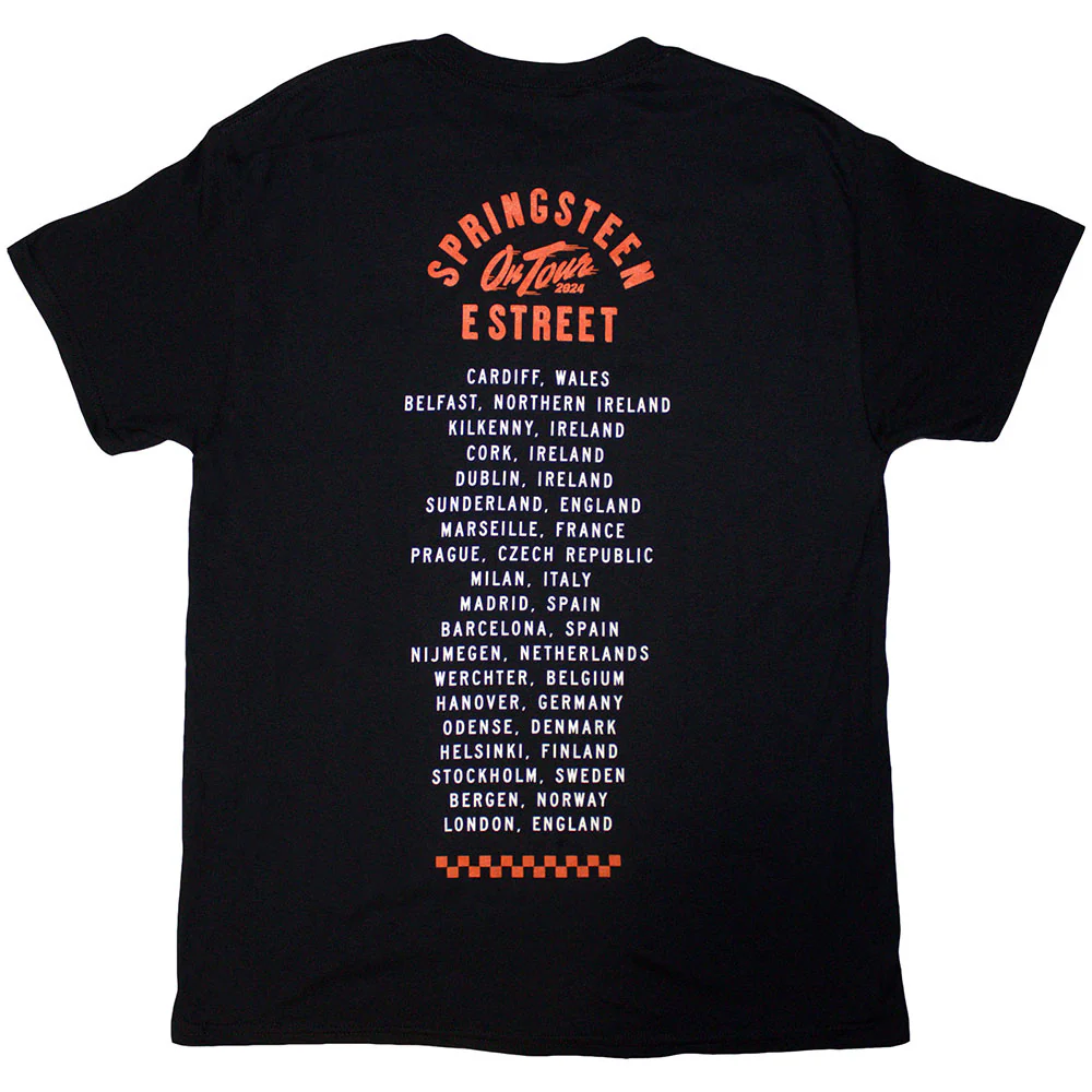 Bruce Springsteen Tour '24 Wheel Black X-Large T-Shirt - Image 2