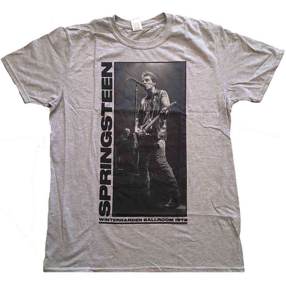 Bruce Springsteen Wintergarden Photo Grey X-Large T-Shirt