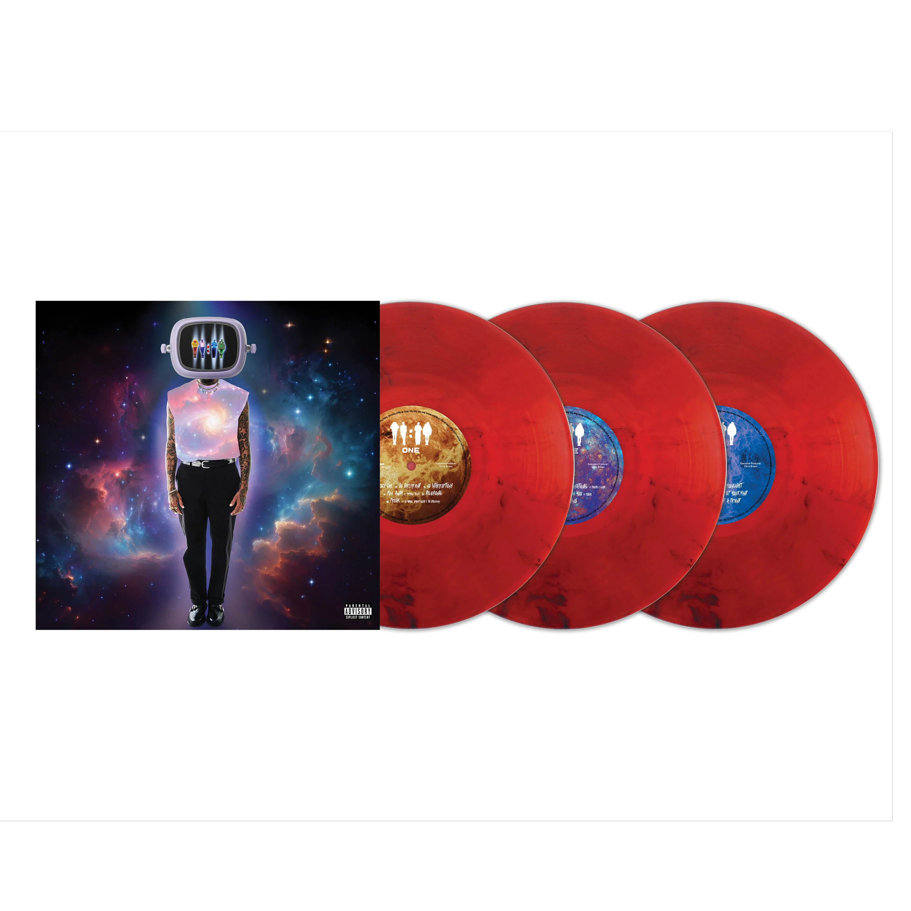 Chris Brown 11:11 Vinyl LP Red Smoke Colour 2025 - Image 2