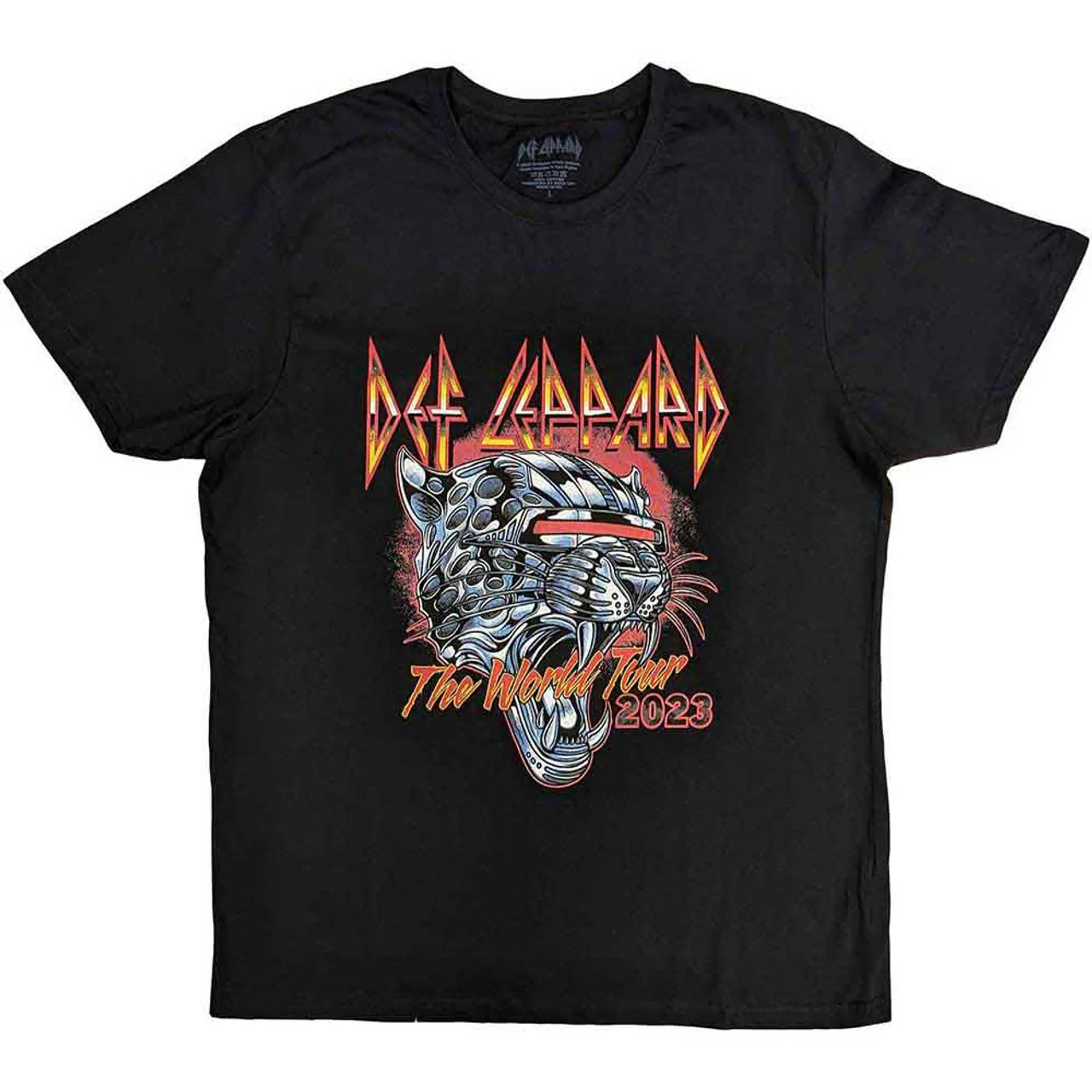 Def Leppard Tour 2023 Black X-Large T-Shirt