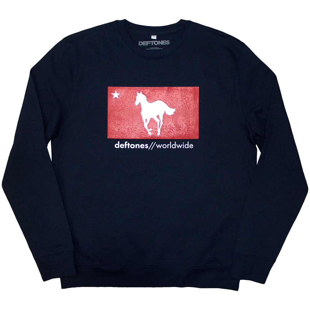 Deftones Star & Pony Navy Blue Large Sweatshirt