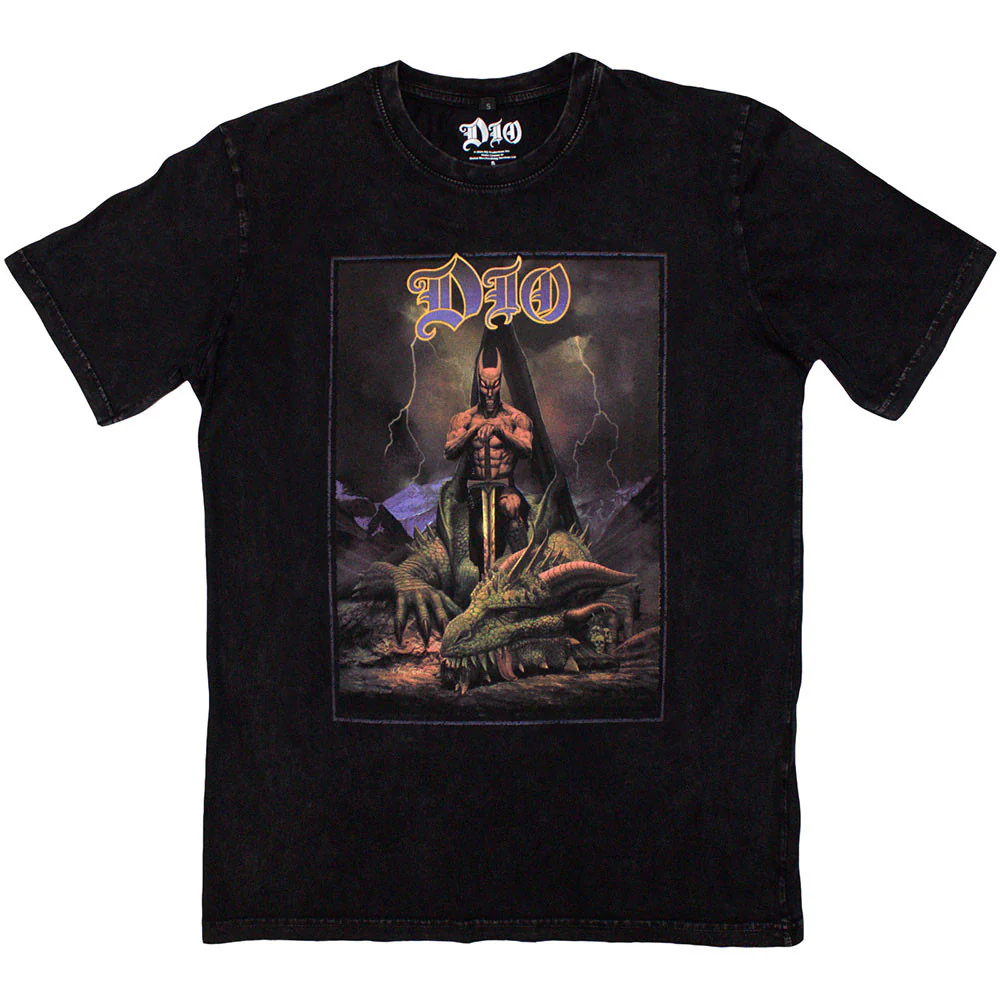 Dio Killing The Dragon Stone Wash Black XX-Large T-Shirt