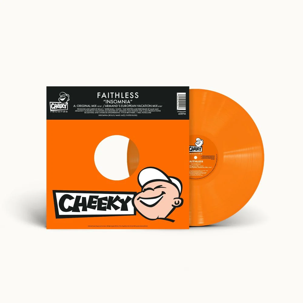 Faithless Insomnia (30th Anniversary) 12" Vinyl Single Orange Colour Due Out 05/06/26