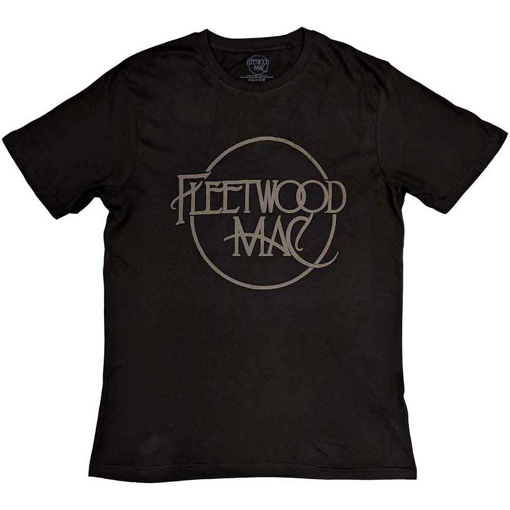 Fleetwood Mac Classic Logo Hi-Build Black Medium T-Shirt