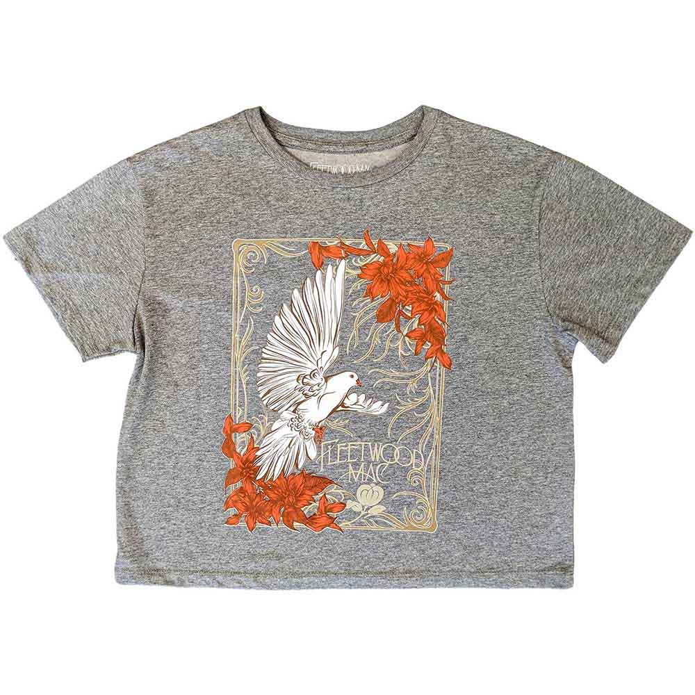 Fleetwood Mac Dove Cropped Grey Ladies Medium T-Shirt