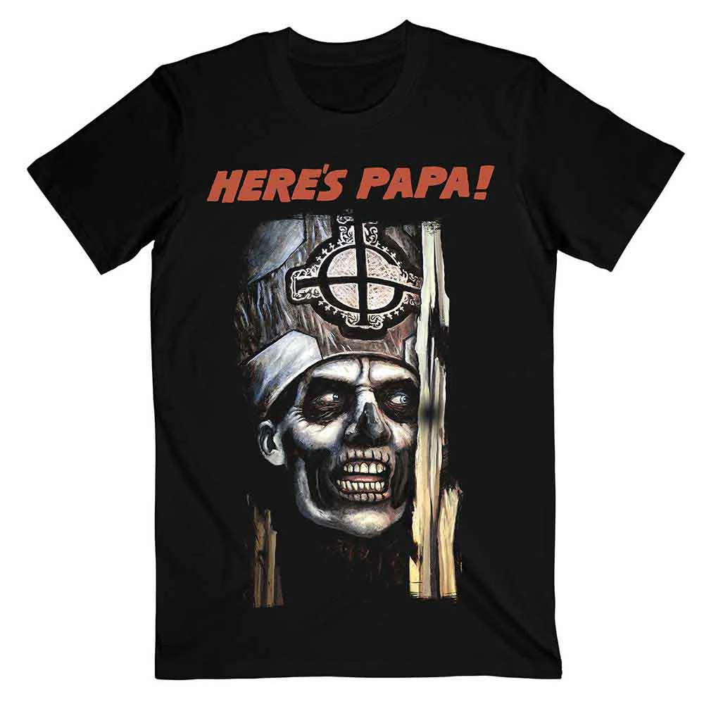 Ghost Here's Papa Back Black Small T-Shirt