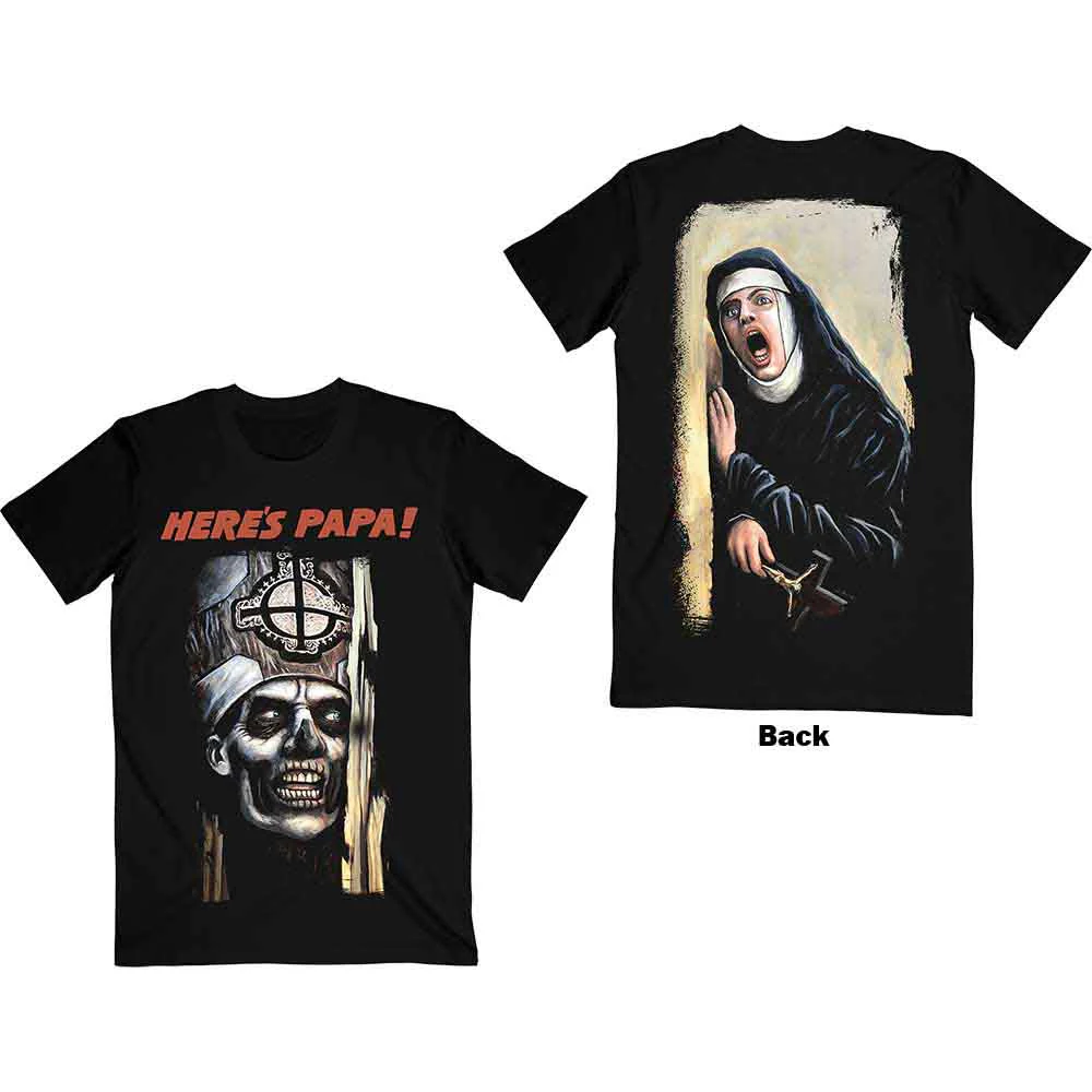 Ghost Here's Papa Back Black Small T-Shirt - Image 3