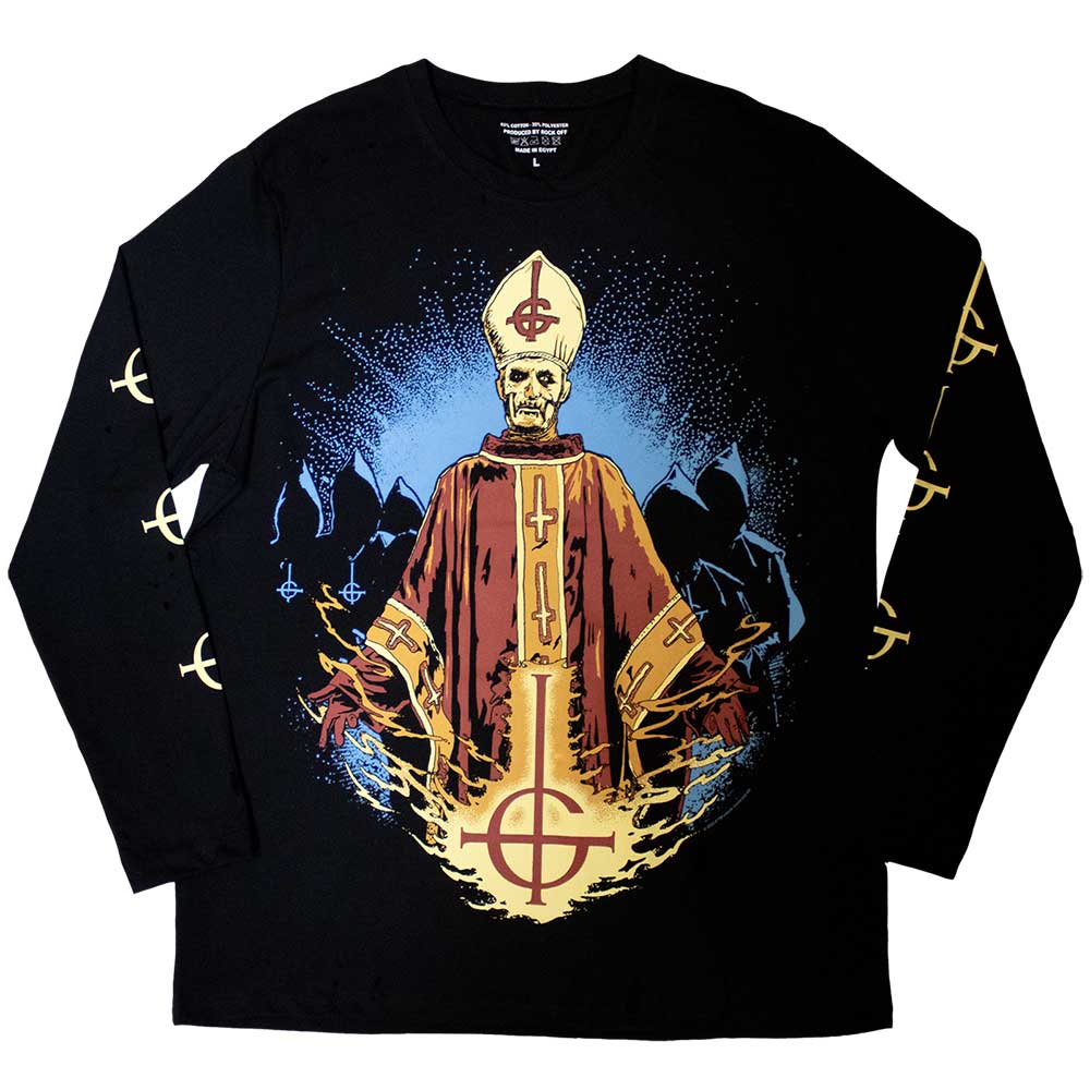 Ghost Papa & Radient Ghouls Black Large T-Shirt