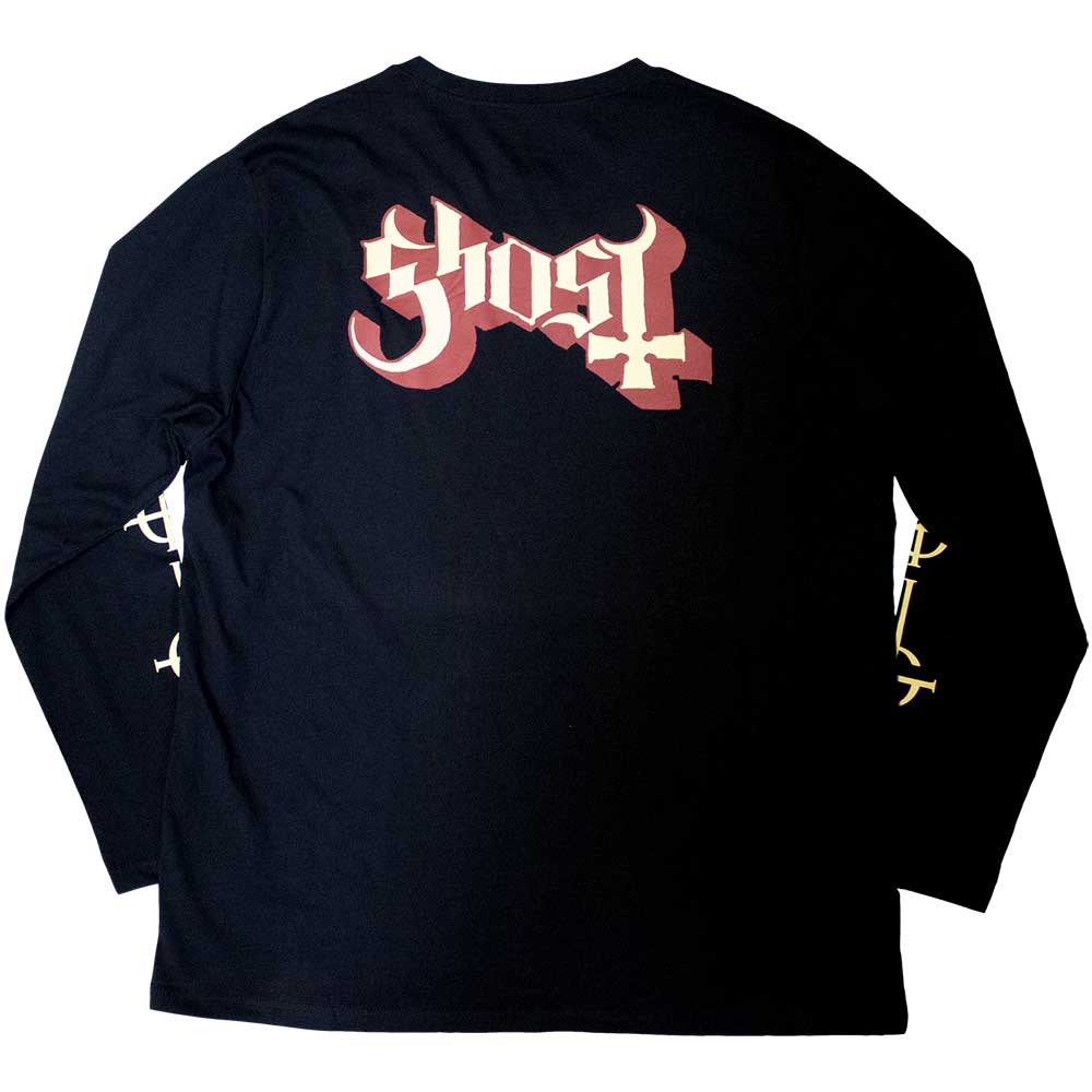 Ghost Papa & Radient Ghouls Black Small T-Shirt - Image 2