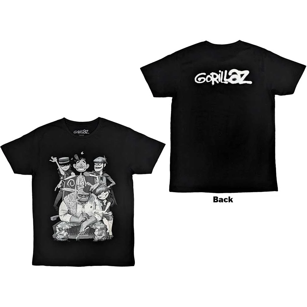 Gorillaz George Spray Black Large T-Shirt - Image 3