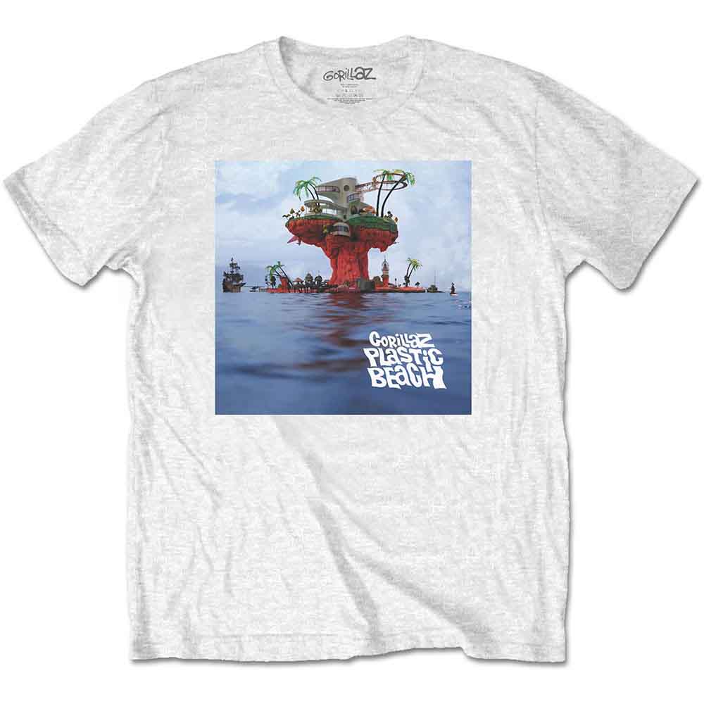 Gorillaz Plastic Beach White XX-Large T-Shirt