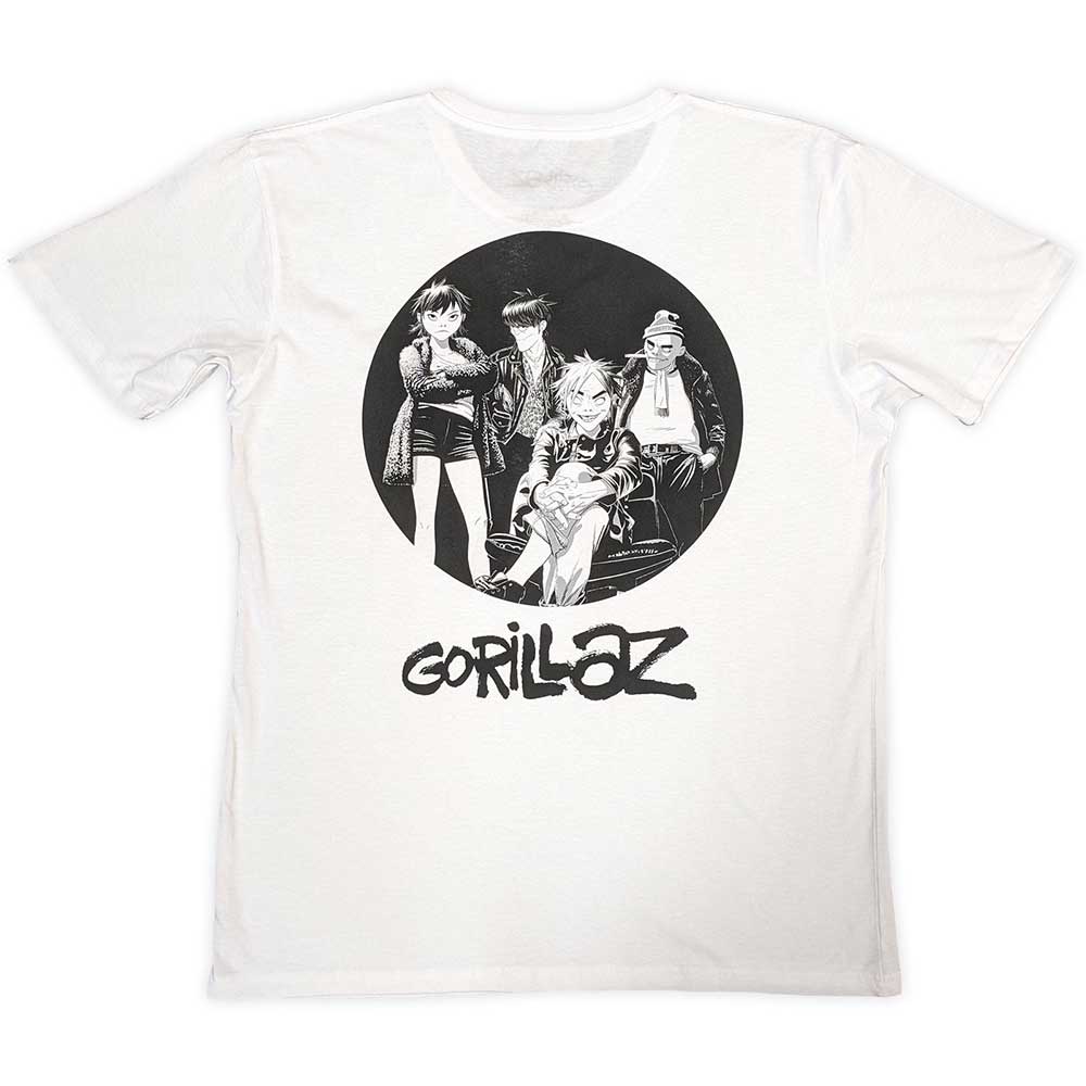 Gorillaz Song Machine Brush Logo White Large T-Shirt - Image 2