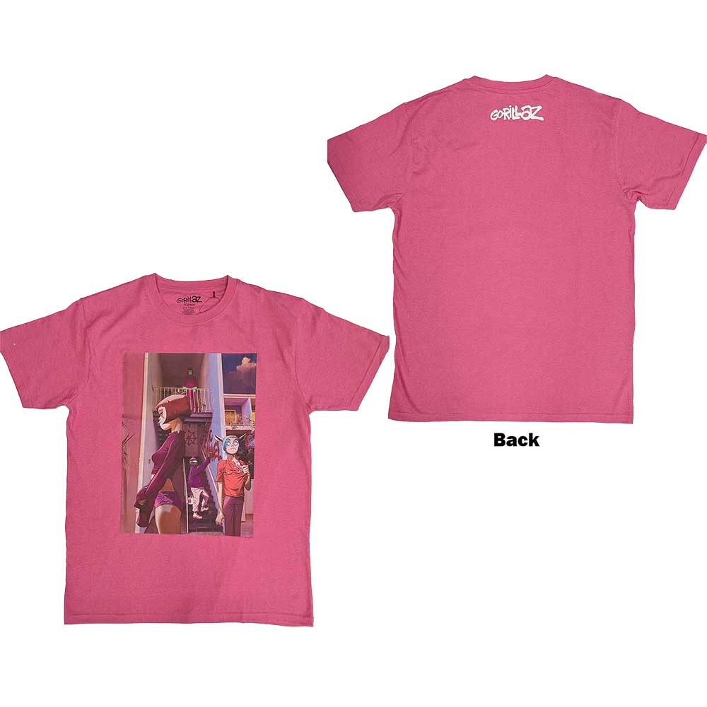 Gorillaz The Static Channel Pink Medium T-Shirt - Image 3