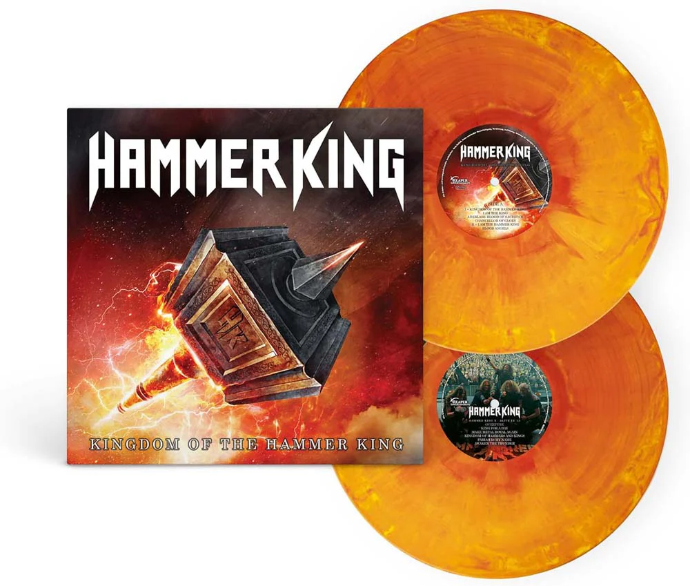 Hammer King Kingdom Of The Hammer King (Remastered 2025) Vinyl LP Orange Yellow Marbled Colour 2025