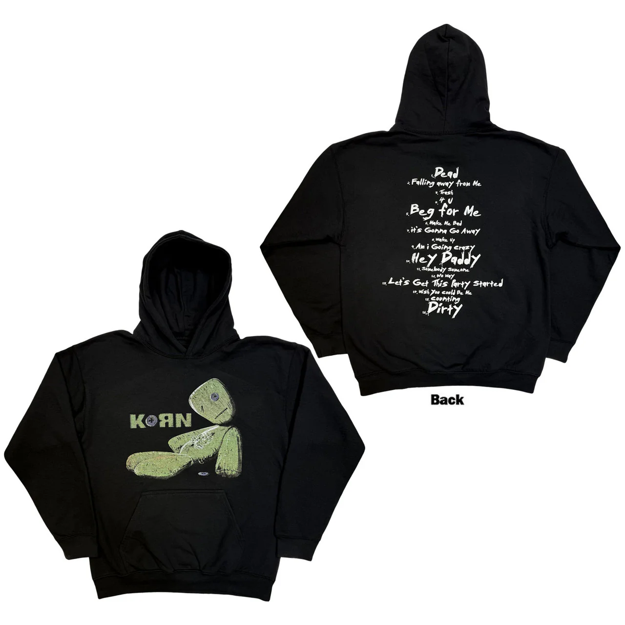 Korn Issues Tracklist Large Hoodie - Image 3