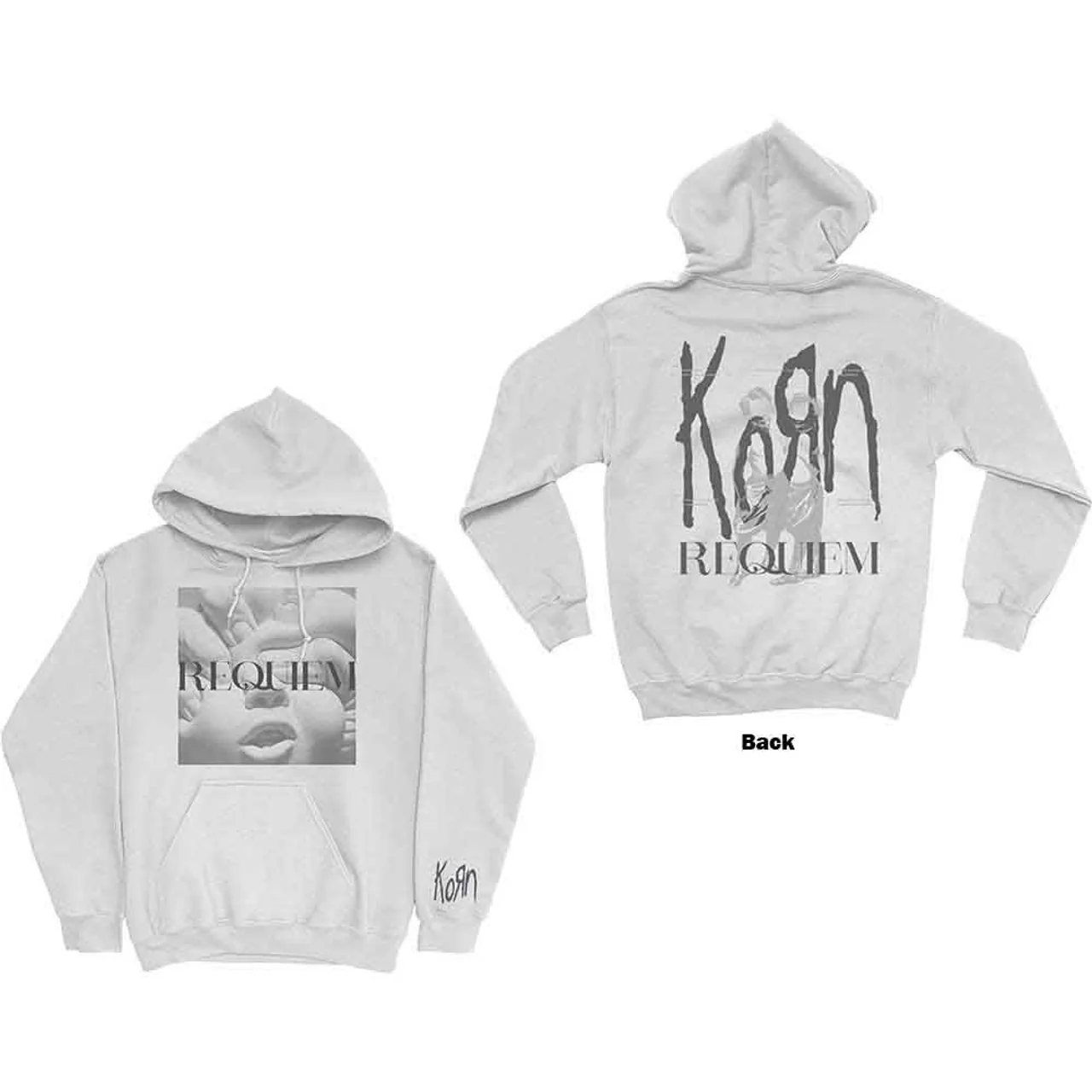Korn Requiem White Medium Hoodie - Image 3