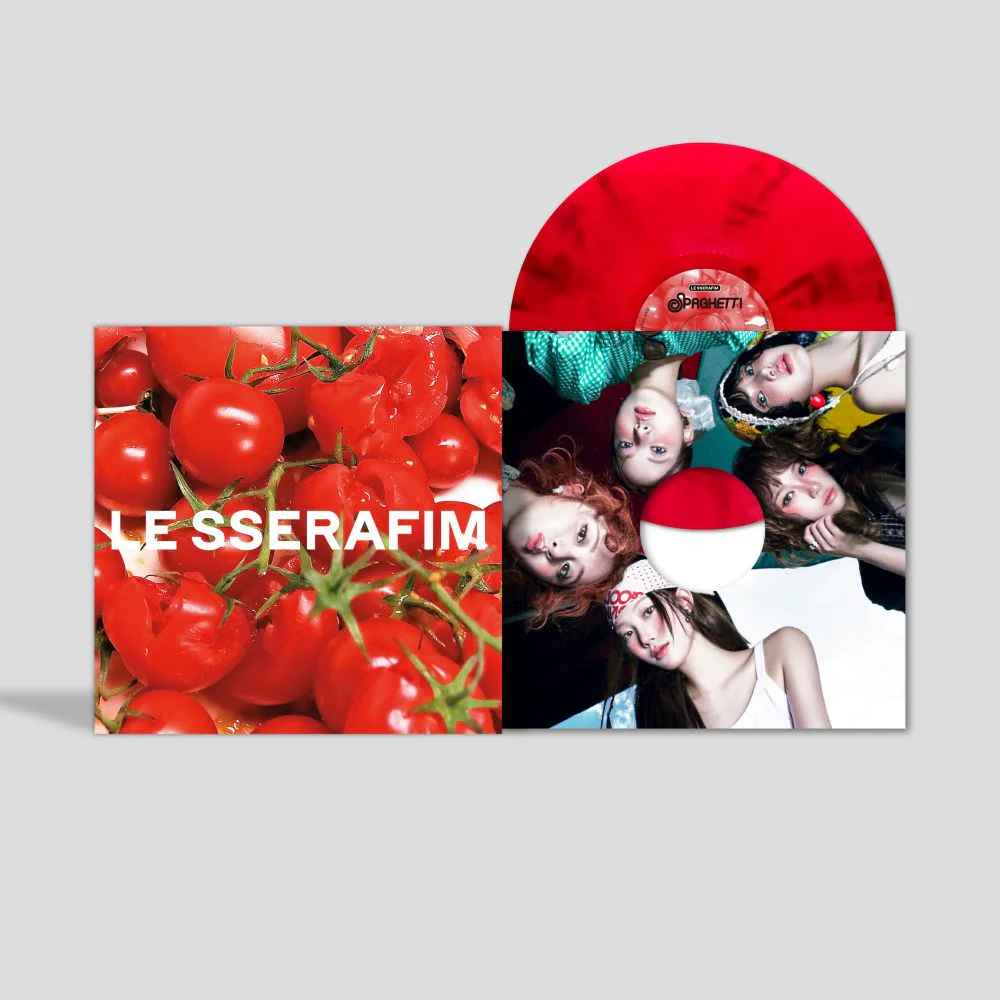 LE SSERAFIM 1st Single Album ‘SPAGHETTI’ Vinyl LP Tomato Red Colour 2026