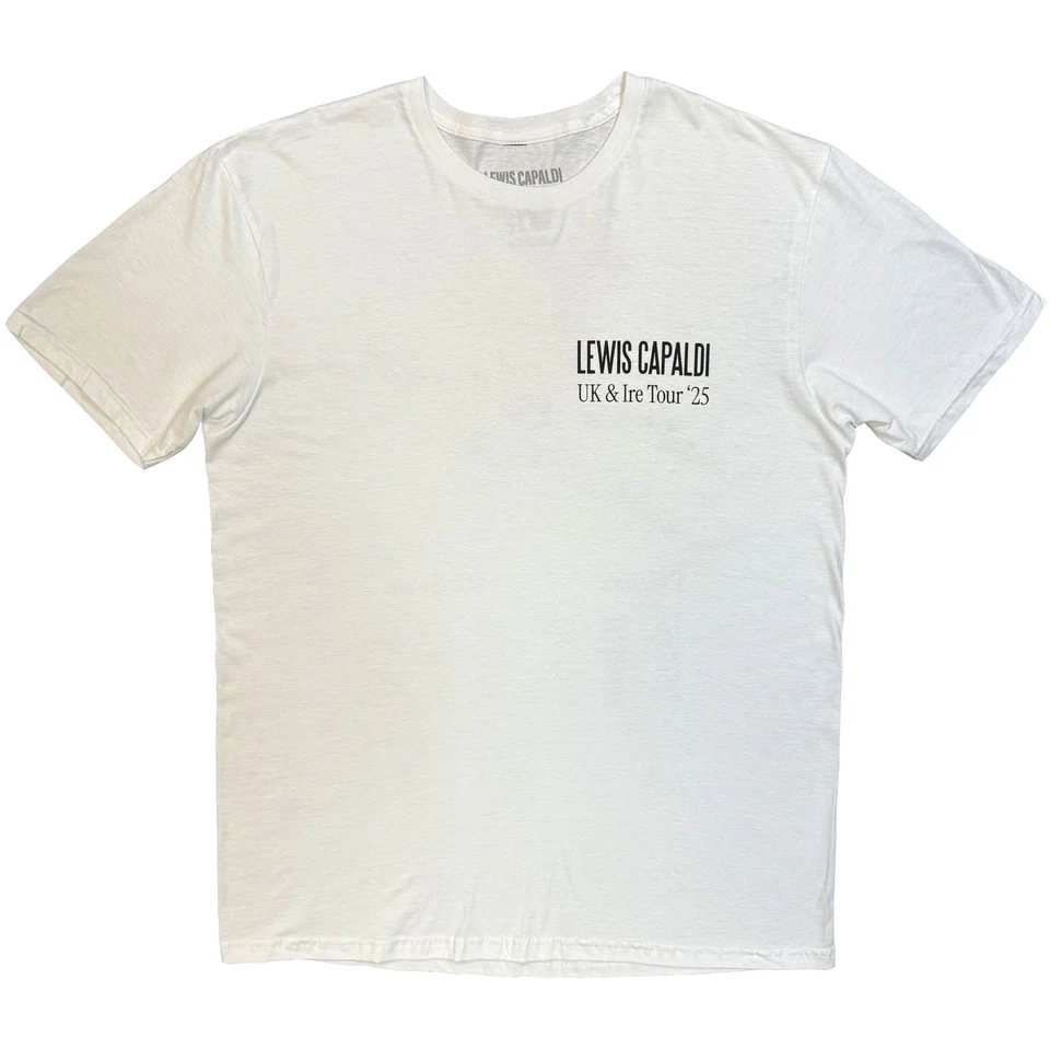 Lewis Capaldi Flowers UK Tour '25 White X-Large T-Shirt