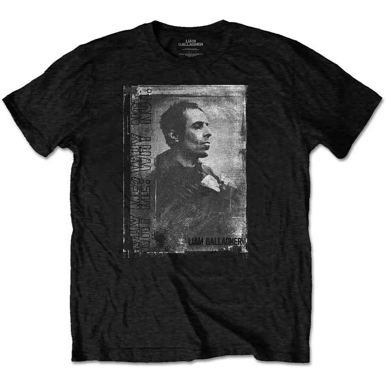 Liam Gallagher Monochrome Black Medium T-Shirt