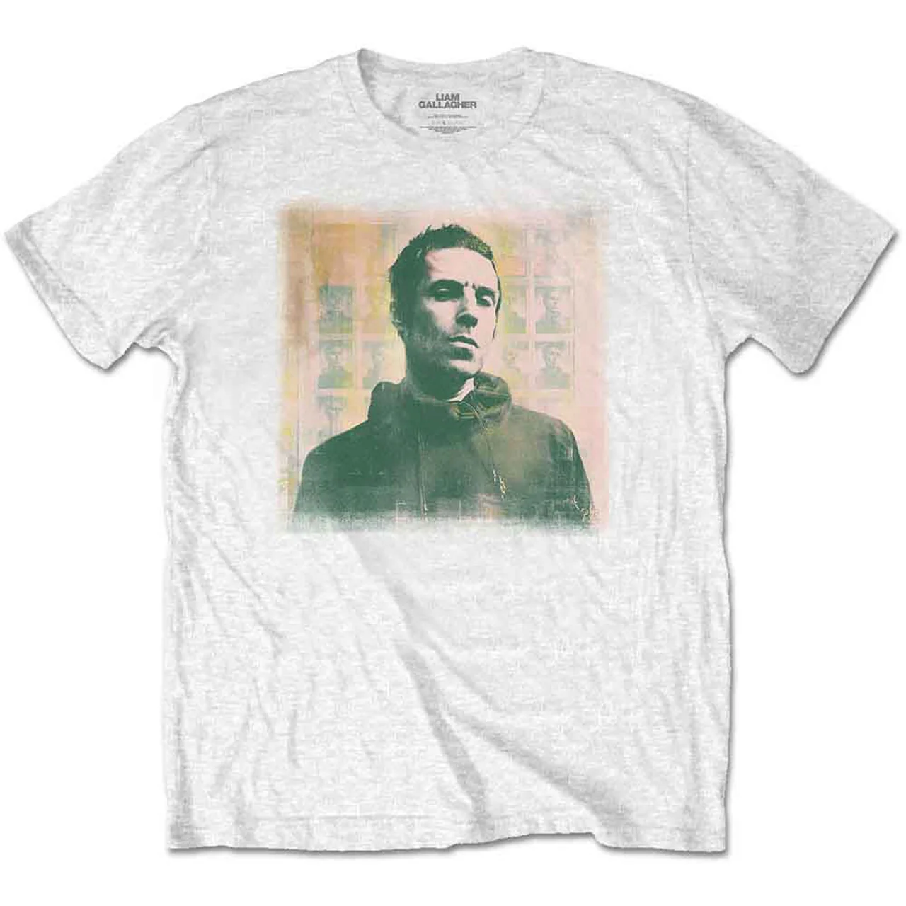 Liam Gallagher Monochrome White Medium T-Shirt