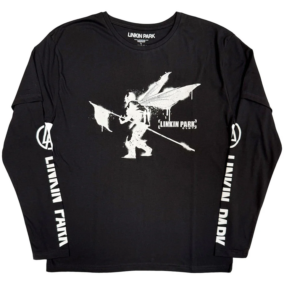 Linkin Park Street Soldier Black X-Large Layered Long Sleeve T-Shirt