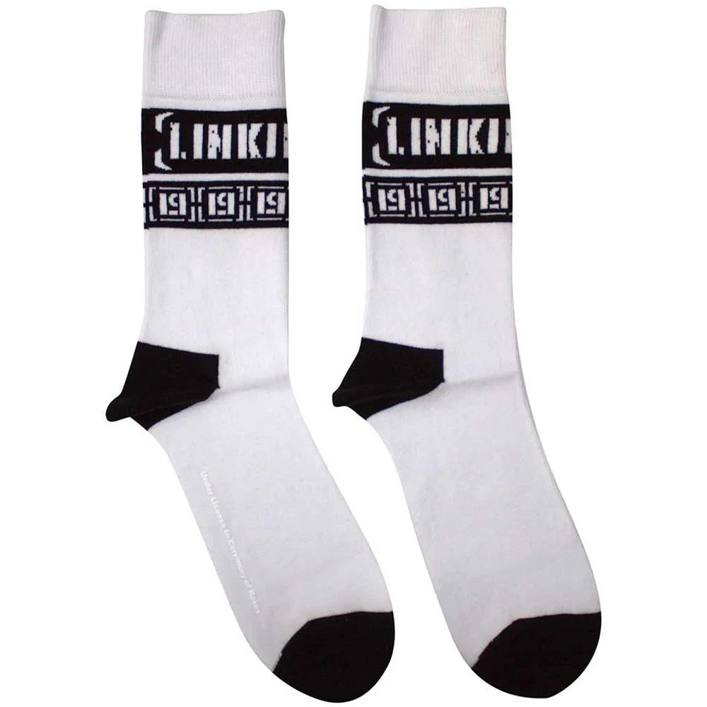 Linkin Park Unisex Ankle Socks: LP Repeat (White) (UK Size 7 - 11)
