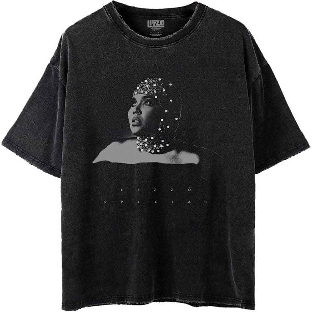 Lizzo Special Black & White Photo Wash Black Medium T-Shirt