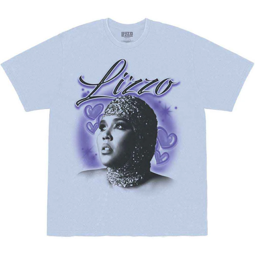 Lizzo Special Hearts Airbrush Light Blue XX-Large T-Shirt