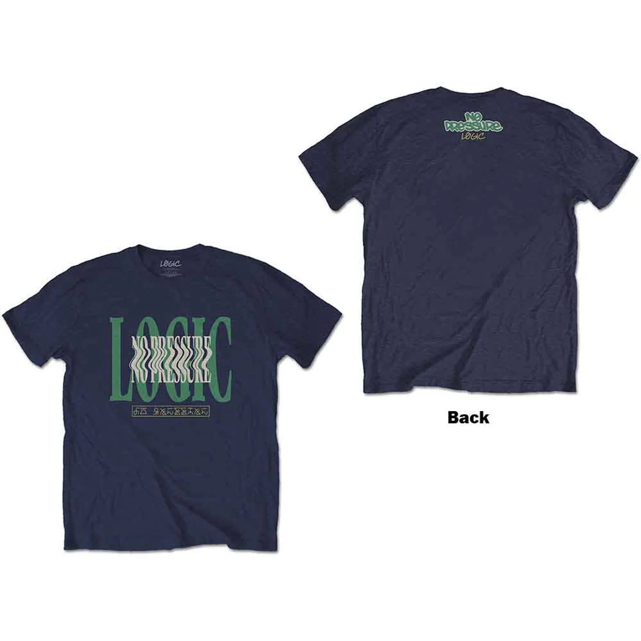 Logic Wavy Navy Blue Small T-Shirt - Image 3