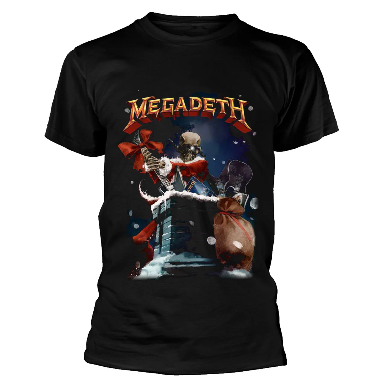 Megadeth Santa Vic Chimney Black X-Large T-Shirt