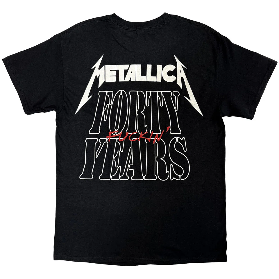 Metallica 40th Anniversary Forty Years Black Large T-Shirt - Image 2