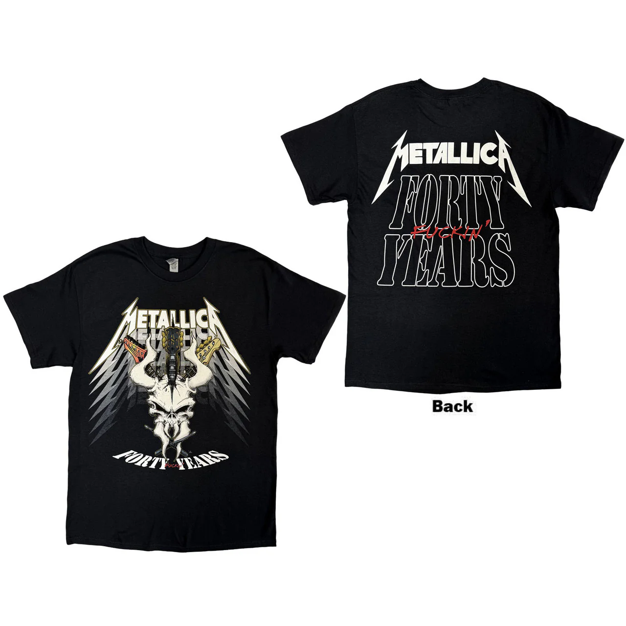 Metallica 40th Anniversary Forty Years Black Medium T-Shirt - Image 3