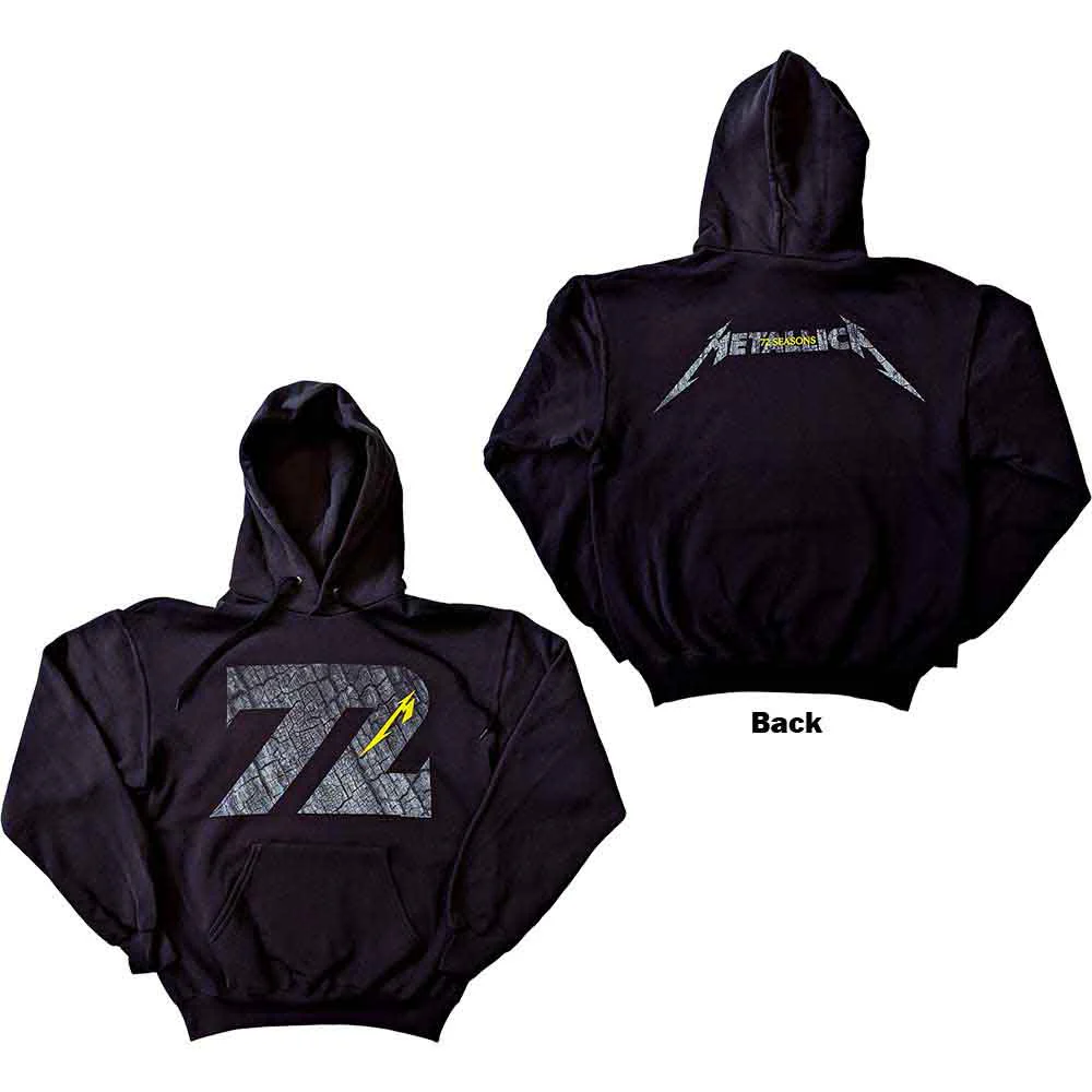 Metallica 72 Seasons Charred Logo Black Large Hoodie - Image 3